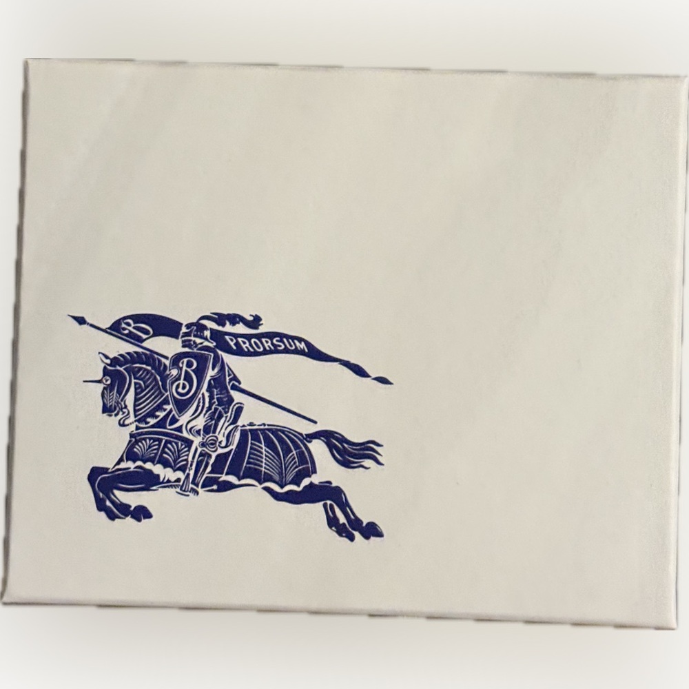 Burberry,‎ new with tags and gift box 100% silk scarf, purple and gold - Picture 8 of 8